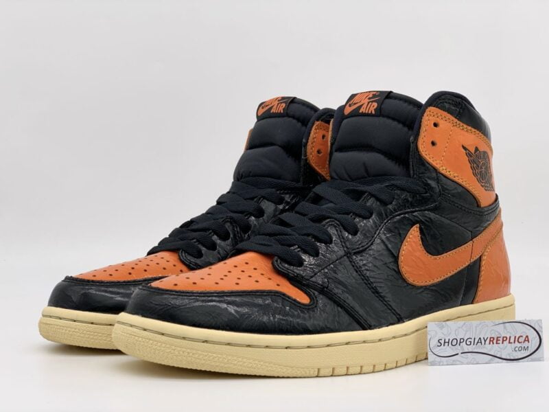 Jordan 1 cam đen cao cổ