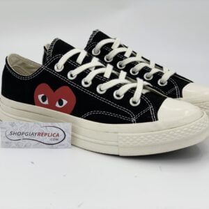 Giày Converse CDG đen cổ thấp replica