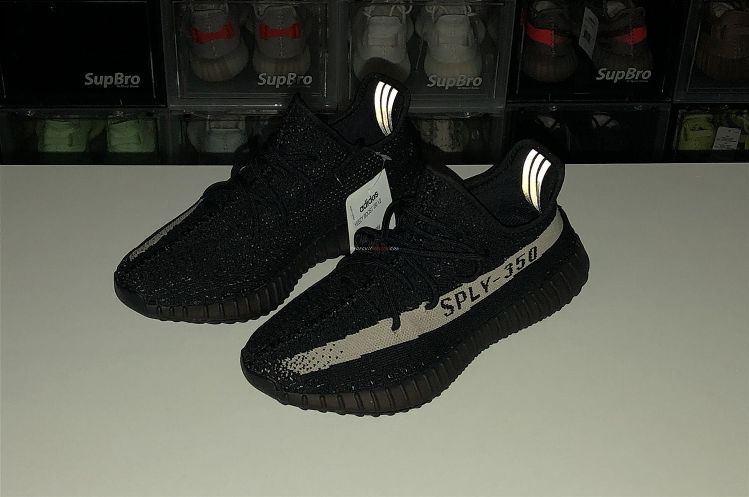 Yeezy Boost 350 V2 Static Black Reflective Sneakers w