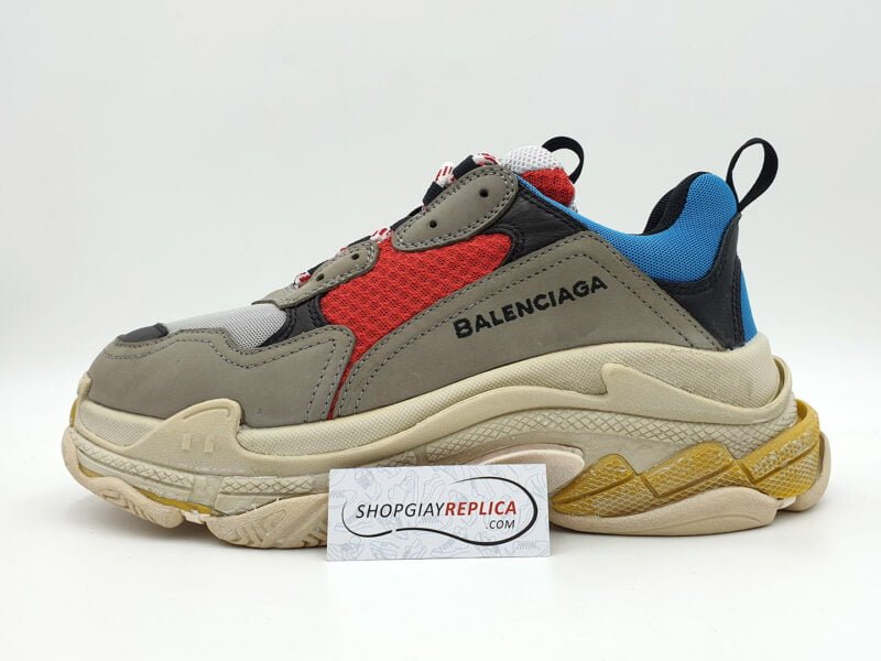 Giày Balenciaga Triple S xanh đỏ replica 1:1
