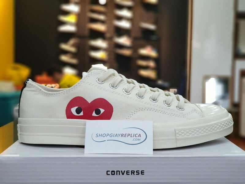 giày converse play white low replica