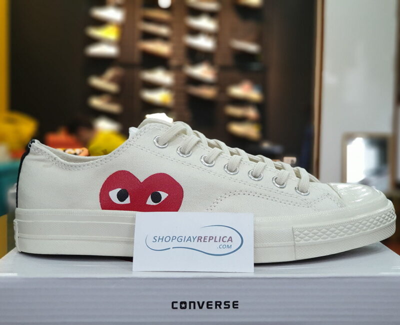 giày converse play white low replica