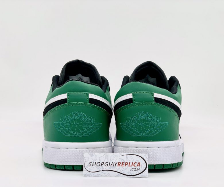 gót giày giày Air Jordan 1 Low White Black Mystic Green