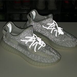 giày adidas yeezy 350 v2 static trắng phản quang reflective replica