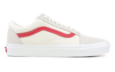 Vans Old Skool trắng sọc đỏ