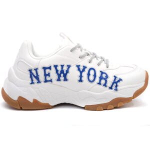 Giày MLB New York trắng chữ xanh replica