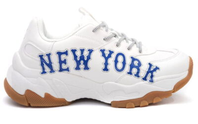 Giày MLB New York trắng chữ xanh replica