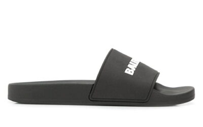 Dép Balenciaga Pool Slide Black White