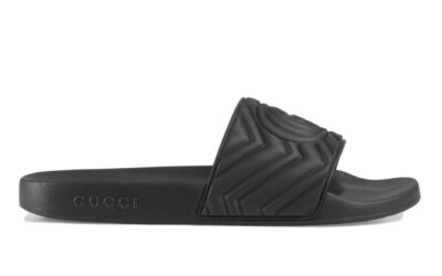 Dép Gucci Matelasse Slide Black Replica