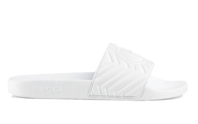 Dép Gucci Matelasse Slide White Replica