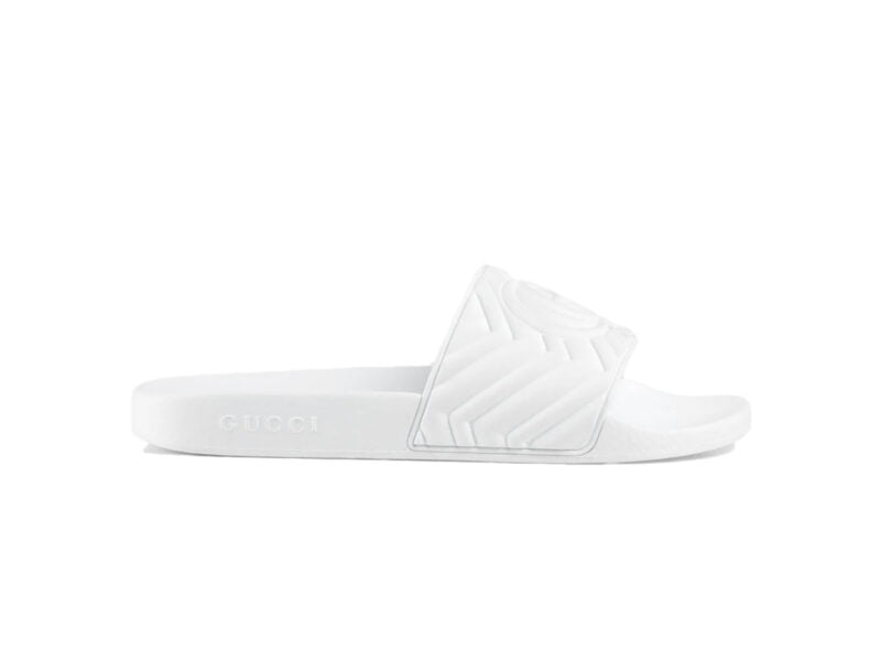 Dép Gucci Matelasse Slide White Replica