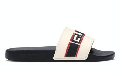 Dép Gucci Stripe Slide White Replica