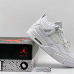 Giày Nike Air Jordan 4 Retro Pure Money (full trắng) rep