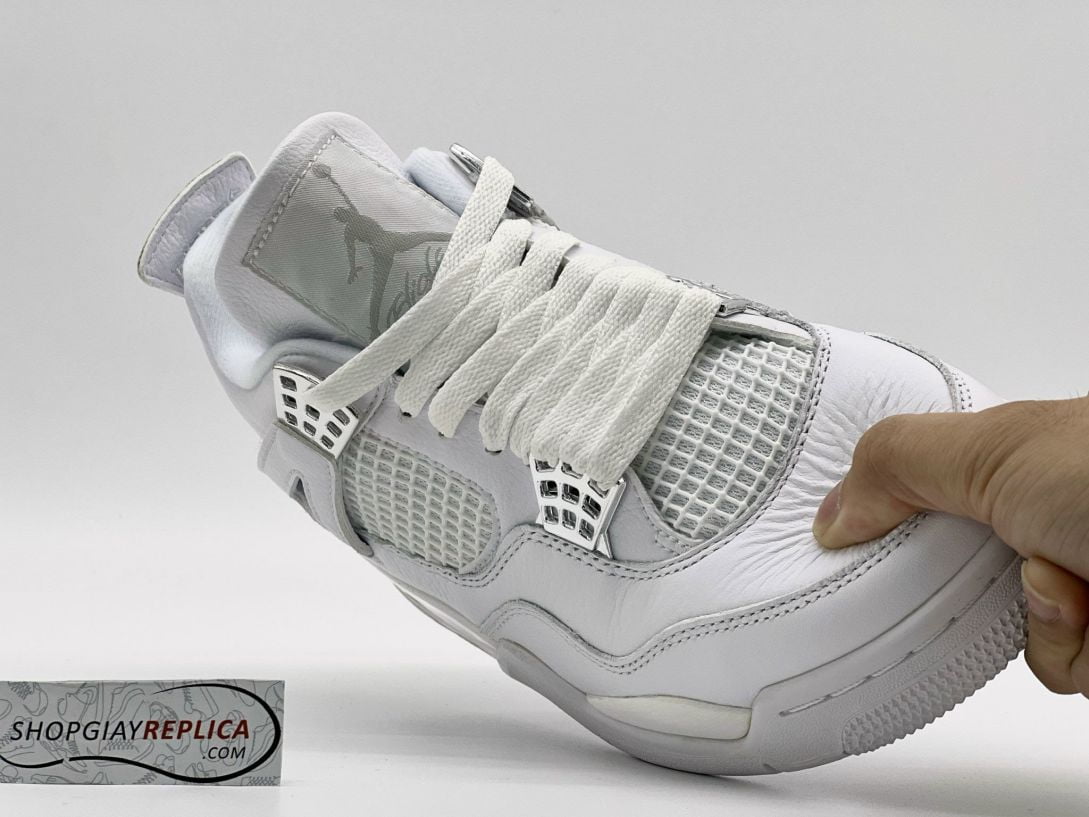 Giày Nike Air Jordan 4 Retro Pure Money (full trắng) 11