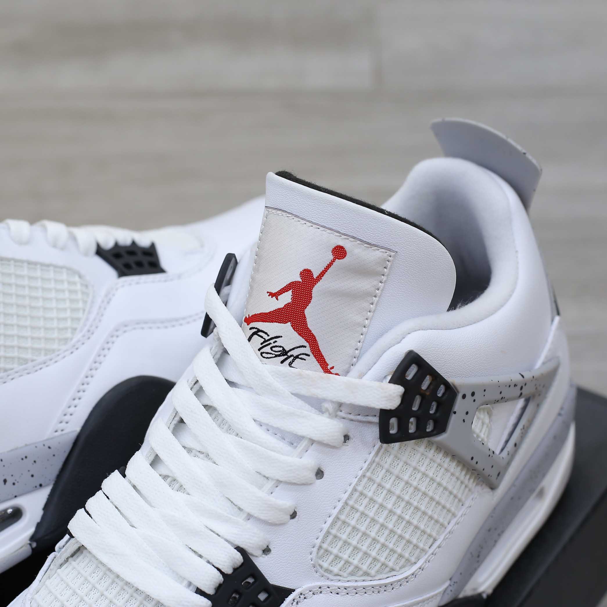 Giày Nike Air Jordan 4 Retro White Cement Rep 11