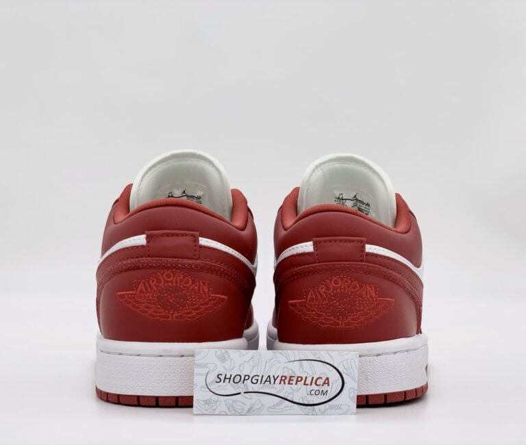 gót giày Air Jordan 1 Low Gym Red White