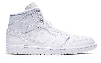 Giày Nike Air Jordan 1 Mid Triple White replica