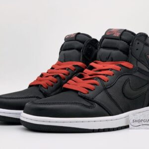 Giày Nike Air Jordan 1 Retro High Black Satin Gym Red