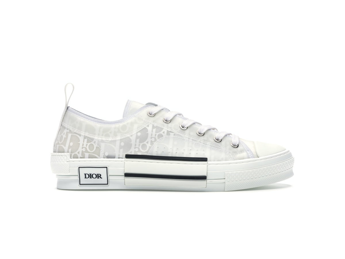 B23 HighTop Sneaker Black and White Dior Oblique Canvas with Black  Calfskin  DIOR