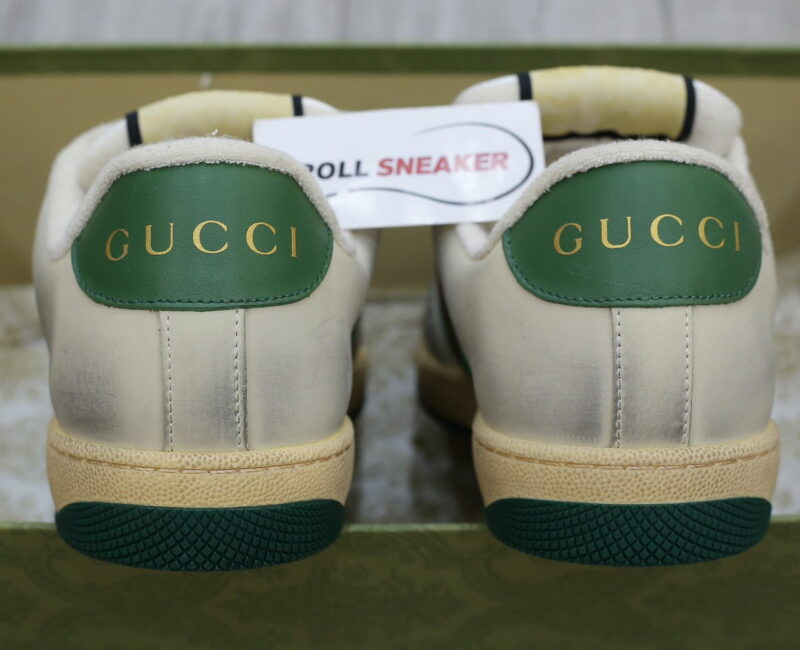 Gucci Screener Leather Green White Like Auth