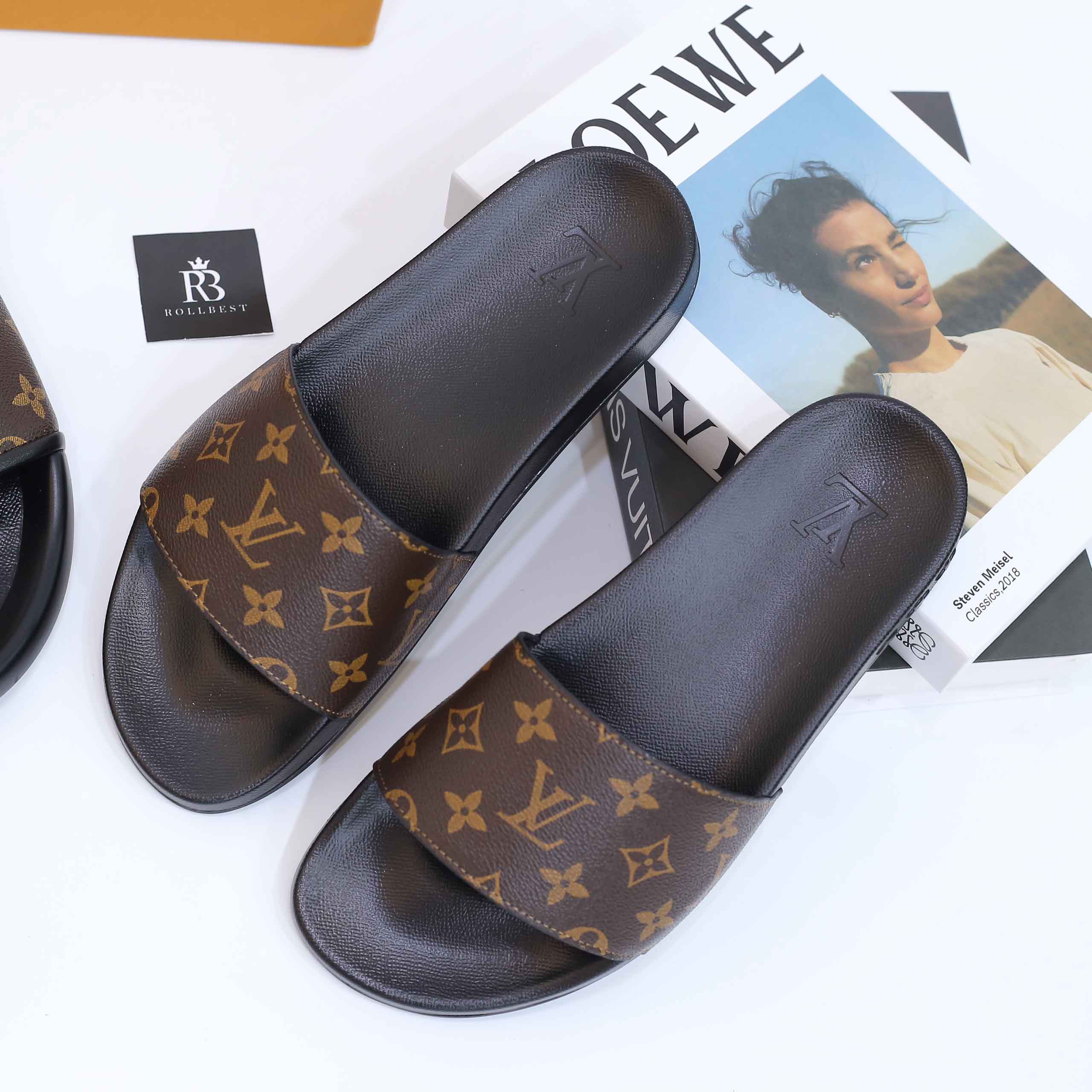 Dép Louis Vuitton Waterfront Mule Monogram Best Quality