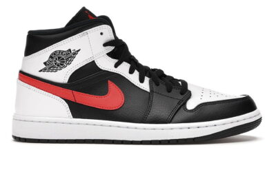 Jordan 1 Mid Black Chile Red White replica