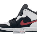 Nike Air Jordan 1 Mid Black Chile Red White