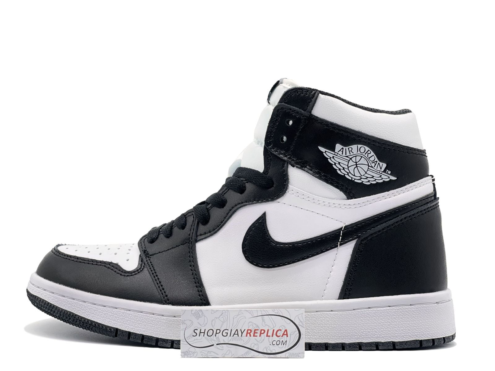 Giày Nike Air Jordan 1 High Black White Rep 1:1 - Shop Giày Replica