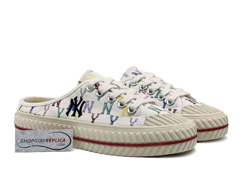 giày sục mlb mule monogram Ny white Replica 11