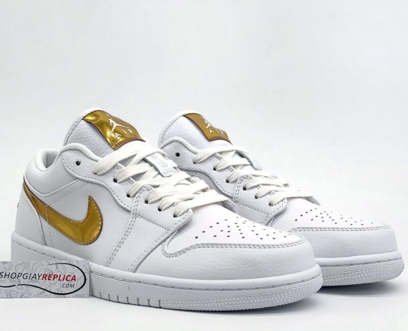 Nike Air Jordan 1 Low White Metallic Gold