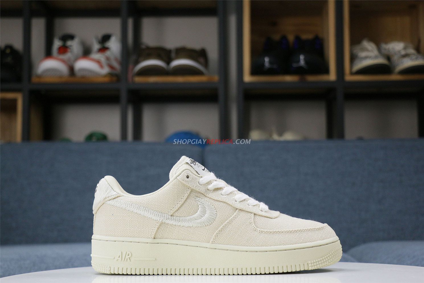 Giày Nike Air Force 1 Low Stussy Fossil rep 11