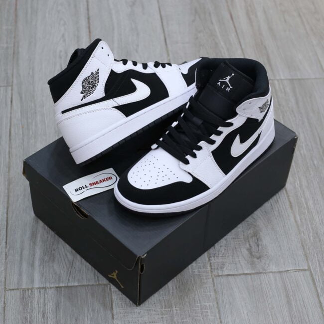 Nike Air Jordan 1 Mid Tuxedo White Black rep 11