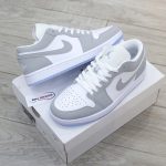 toebox giày air jordan 1 low wolf grey