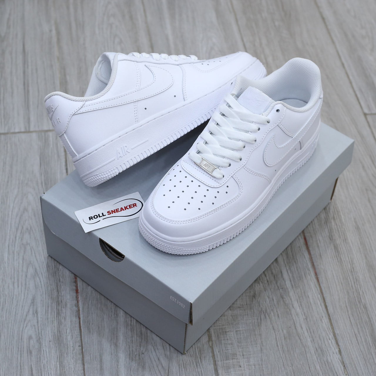 giày nike air force 1 trắng full white like auth