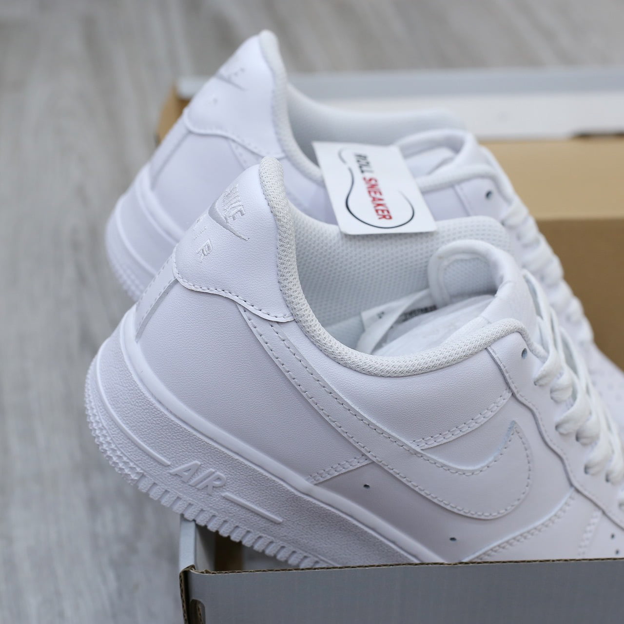 check mông giày nike air force 1 (af1) trắng white like auth