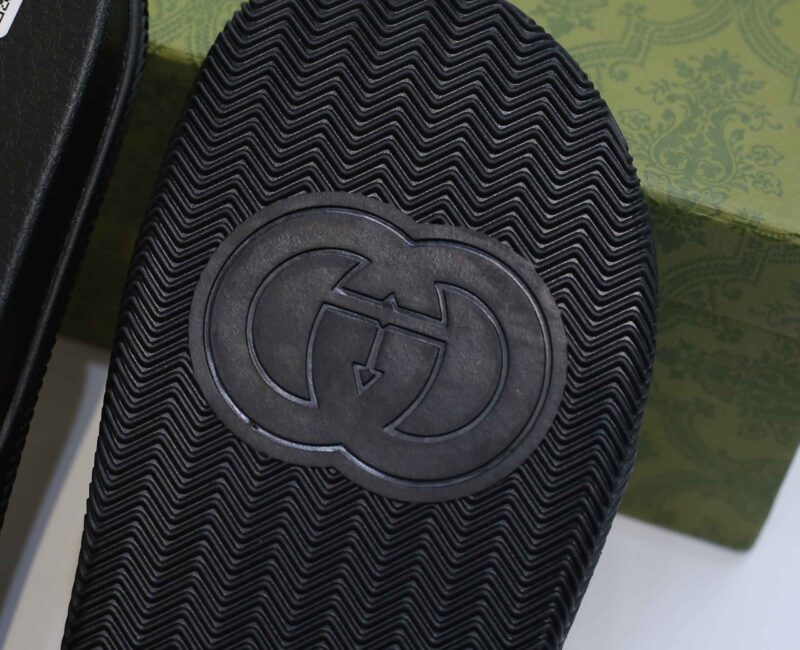 Dép Gucci Interlocking G Slide Black Like Auth