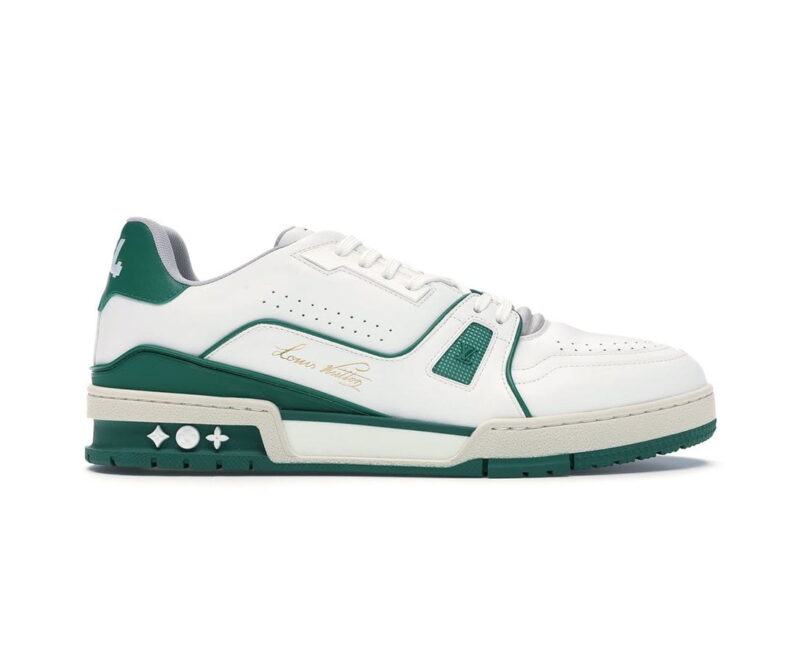 Giày Louis Vuitton LV Trainer Sneaker Low White Green Like Auth