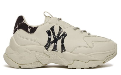 Giày MLB Mono Heel New York Yankees Black Đen rep 1:1