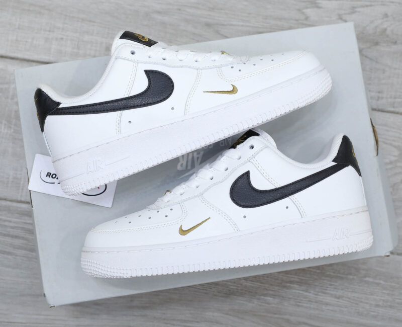 Giày Nike Air Force 1 Low 07 Essential White Black Gold Like Auth