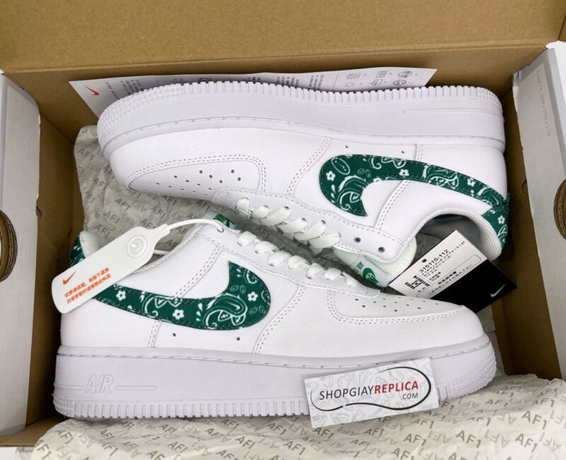 Giày Nike Af1 ’07 Essentials ‘Green Paisley’ Xanh rep 1:1