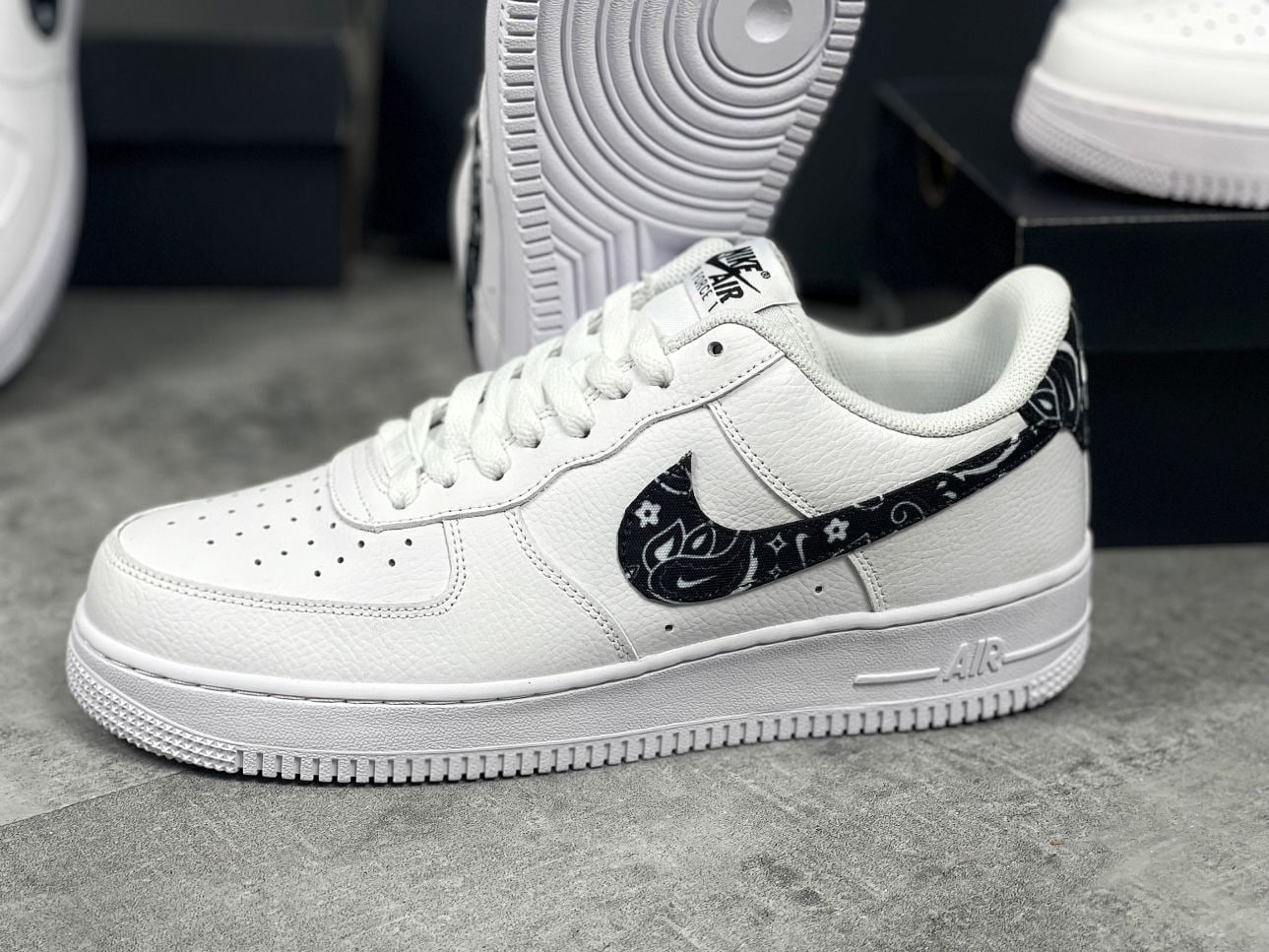 Giày Nike Air Force 1 '07 Essentials 'Black Paisley' Rep 1:1 - Roll Sneaker