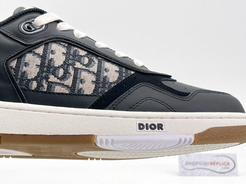 Giày Dior B27 Low Black họa tiết vải Dior Oblique Jacquard Like Auth