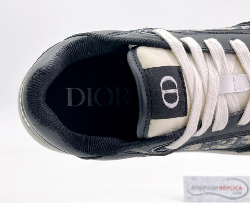 Giày Dior B27 Low Black họa tiết vải Dior Oblique Jacquard Like Auth