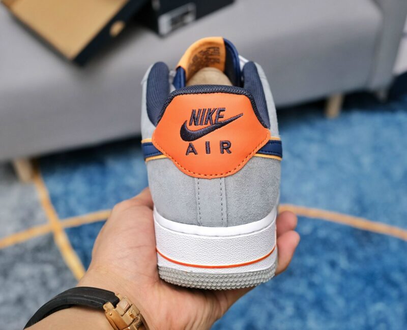 Giày Nike Air Force 1 Cool Grey Xám Gót Cam rep 1:1