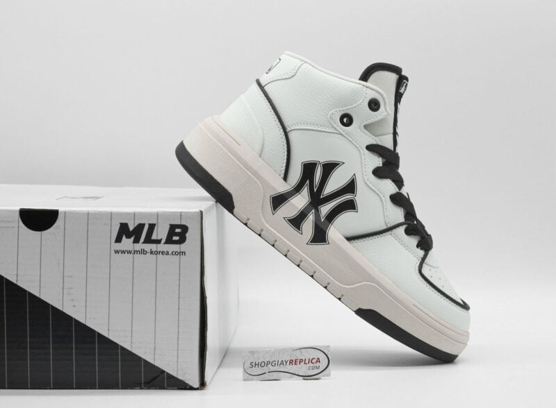 Giày MLB Chunky Liner High New York Yankees White Black
