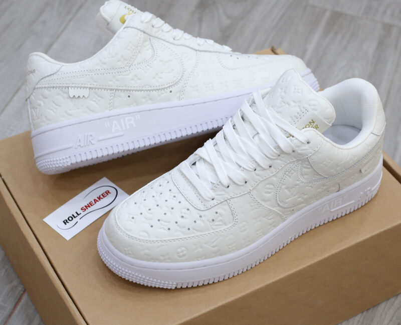 Giày Louis Vuitton x Nike Air Force 1 Low By Virgil Abloh ‘White’ Like Auth