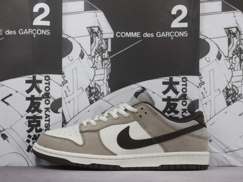 Giày Nike SB Dunk Low x Otomo Katsuhiro “Steamboy OST” Grey White Brown Like Auth