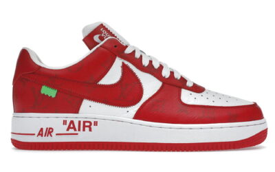 Giày Louis Vuitton x Nike Air Force 1 Low By Virgil Abloh 'Red’ Like Auth