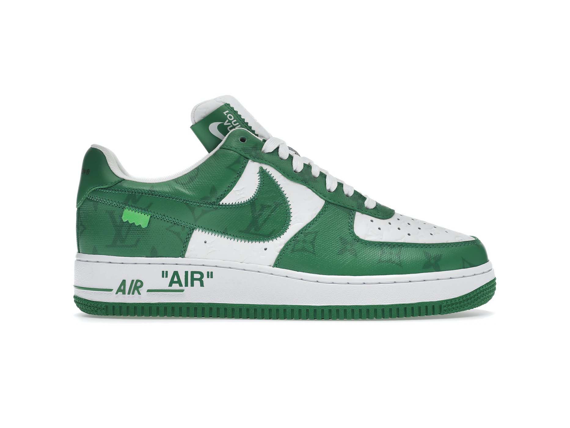 Giày Louis Vuitton X Nike Air Force 1 Low By Virgil Abloh 'Green' Like Auth