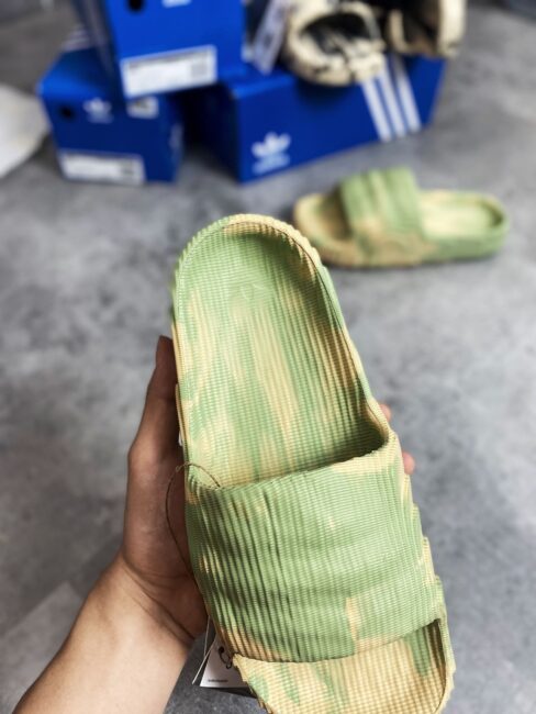 Dép Adidas Adilette 22 Slides ‘Magic Lime Desert Sand’ rep 1:1